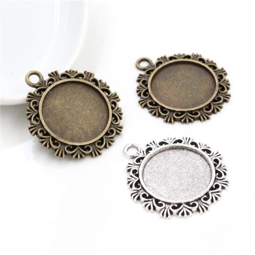 Zink-Legierung Cabochon Weissgold, Zinklegierung, plattiert, DIY, keine, frei von Nickel, Blei & Kadmium, inner diameter:20mm, ca. 100PCs/Tasche, verkauft von Tasche