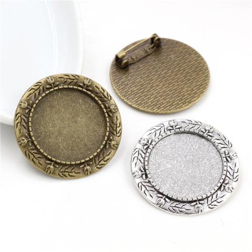 Zinklegierung Brosche Zubehör, plattiert, DIY, keine, frei von Nickel, Blei & Kadmium, inner diameter:25mm, ca. 100PCs/Tasche, verkauft von Tasche