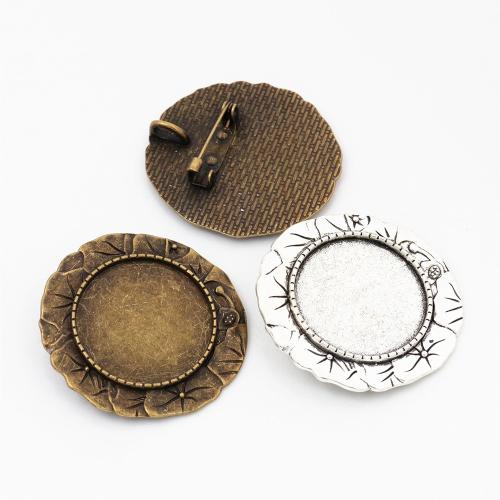 Zinc Alloy Broche Finde, forgyldt, du kan DIY, flere farver til valg, nikkel, bly & cadmium fri, inner diameter:25mm, Ca. 100pc'er/Bag, Solgt af Bag