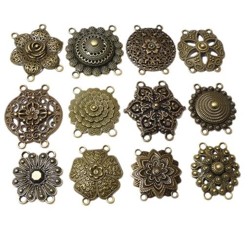 Forbindelse til zinklegering, Zinc Alloy, antik bronze farve forgyldt, du kan DIY & forskellig størrelse for valg & 2/2 løkke, flere farver til valg, nikkel, bly & cadmium fri, Ca. 100pc'er/Bag, Solgt af Bag