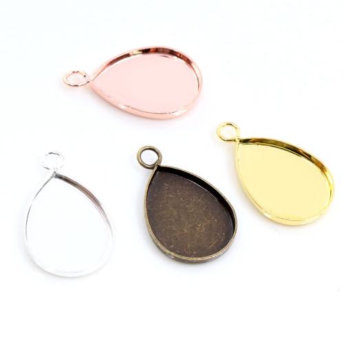 Brass Pendant Findings Teardrop plated DIY nickel lead & cadmium free inside x18mm Approx Sold By Bag