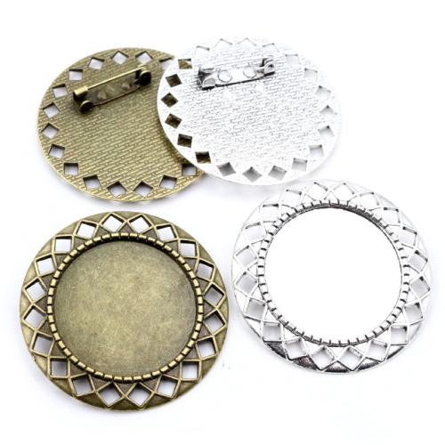 Zinc Alloy Broche Finde, forgyldt, du kan DIY, flere farver til valg, nikkel, bly & cadmium fri, inside diameter:30mm, Ca. 100pc'er/Bag, Solgt af Bag