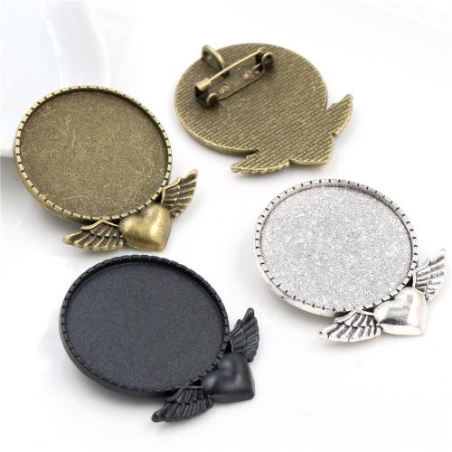 Zinc Alloy Broche Finde, forgyldt, du kan DIY, flere farver til valg, nikkel, bly & cadmium fri, inside diameter:30mm, Ca. 100pc'er/Bag, Solgt af Bag