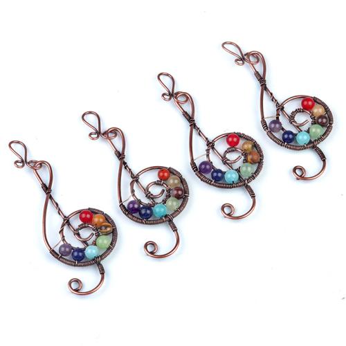 Gemstone Pendants Jewelry Iron with Gemstone DIY mixed colors nickel lead & cadmium free Sold By PC