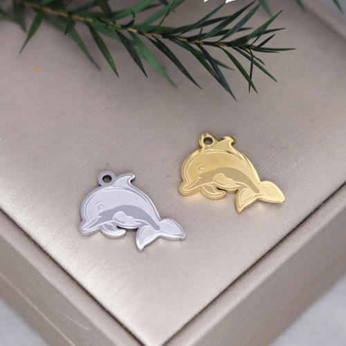 Stainless Steel Animal Pendants 304 Stainless Steel Whale plated DIY Sold By PC