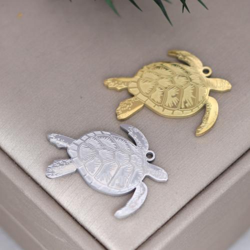 Stainless Steel Animal Pendants 304 Stainless Steel Turtle plated DIY Sold By PC