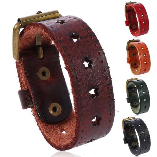 Cowhide Bracelet with Zinc Alloy handmade fashion jewelry & Unisex Sold By PC