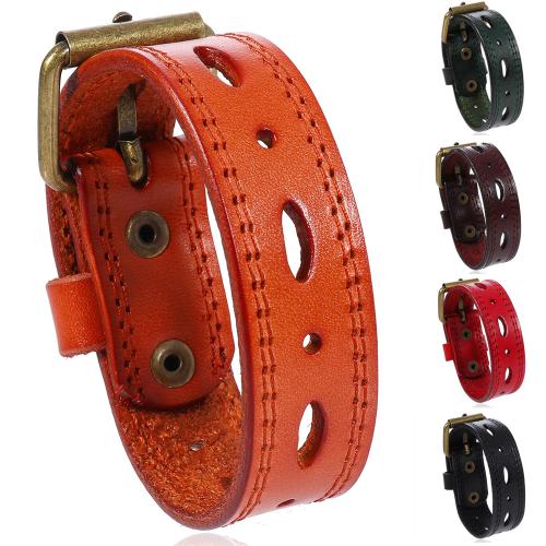 Leather Cord Bracelet Zinc Alloy handmade fashion jewelry & Unisex Sold By PC