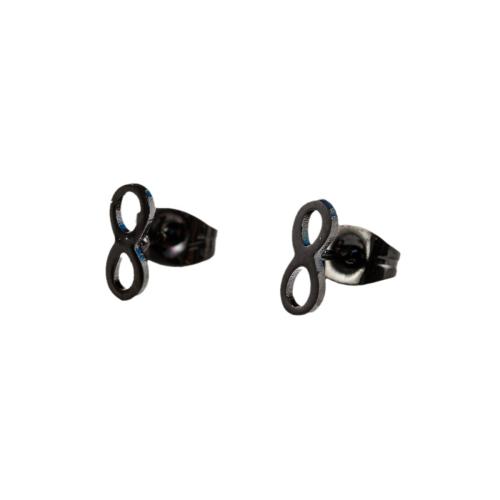 Stainless Steel Stud Earrings 304 Stainless Steel Number 8 plated fashion jewelry & Unisex & hollow Sold By Pair