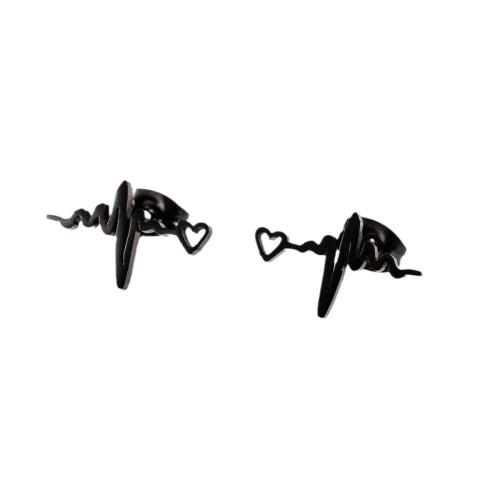 Stainless Steel Stud Earrings 304 Stainless Steel plated fashion jewelry & Unisex & hollow Sold By Pair