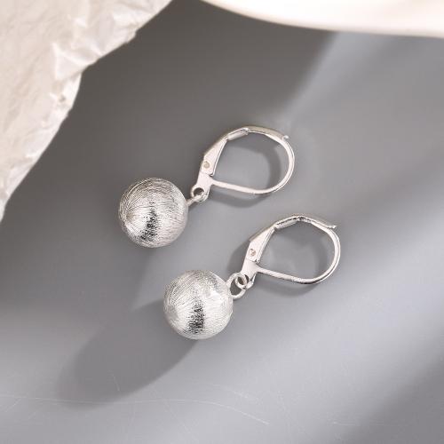 Huggie hoepel Drop Earrings, Messing, plated, voor vrouw, zilver, 32x15mm, Verkocht door pair