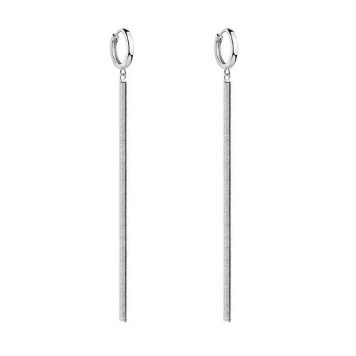 Huggie hoepel Drop Earrings, Messing, plated, voor vrouw, meer kleuren voor de keuze, 80mm, Verkocht door pair