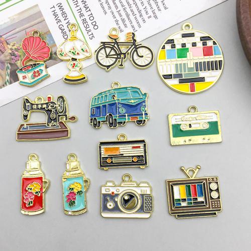 Zinc Alloy Enamel Pendants plated DIY Sold By Bag