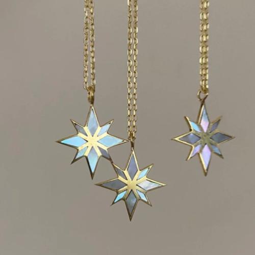 Stainless Steel Jewelry Necklace 304 Stainless Steel with Sequins Vacuum Ion Plating for woman Sold By PC