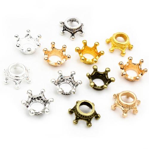 Zinc Alloy Spacer Beads Crown plated DIY nickel lead & cadmium free Approx 6.4mm Approx Sold By Bag