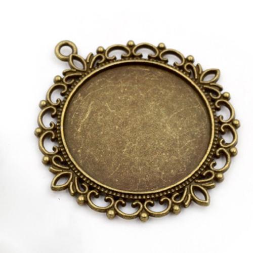 Zinc Alloy Pendant Cabochon Setting plated DIY & double-sided nickel lead & cadmium free inner mm Approx Sold By Bag