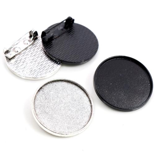 Zinc Alloy Broche Finde, forgyldt, du kan DIY, flere farver til valg, nikkel, bly & cadmium fri, inner diameter:25mm, Ca. 100pc'er/Bag, Solgt af Bag