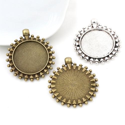 Zinc Alloy vedhæng Cabochon Setting, forgyldt, du kan DIY, flere farver til valg, nikkel, bly & cadmium fri, inner diameter:25mm, Ca. 100pc'er/Bag, Solgt af Bag