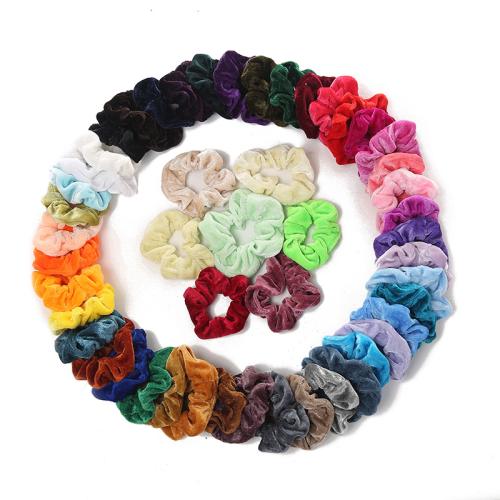 Hair Scrunchies Cloth with Rubber Band knit random style & for woman mixed colors Sold By Bag