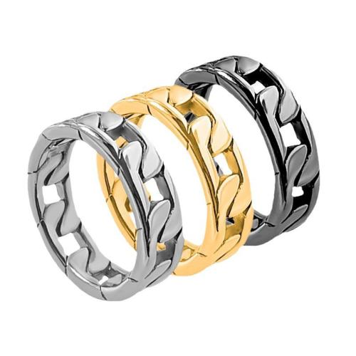 Stainless Steel Finger Ring 304 Stainless Steel plated & for man & hollow Sold By PC