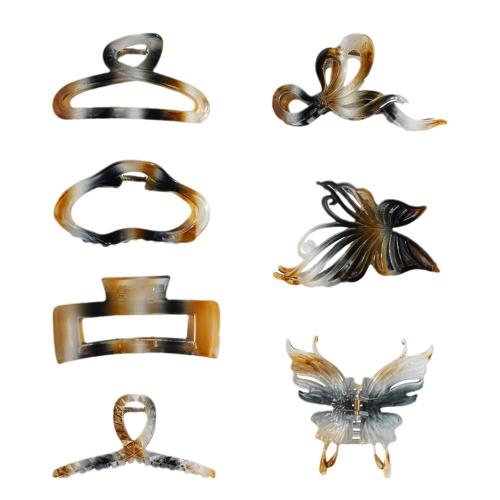 Haar Claw Clips, Hars, handgemaakt, verschillende stijlen voor de keuze & voor vrouw, amber, Verkocht door PC