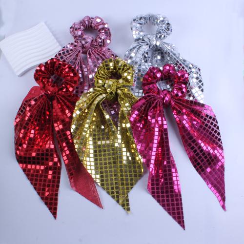 Hair Scrunchies Cloth with Rubber Band Bowknot handmade for woman Sold By PC