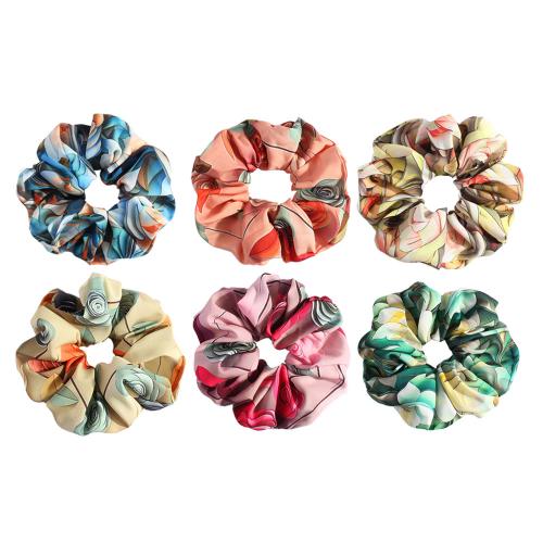 Hair Scrunchies Cloth with Rubber Band handmade for woman Sold By PC