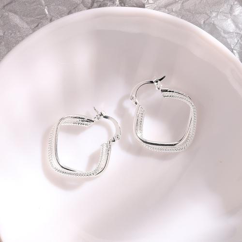 Brass Leverback Earring plated for woman silver color About 26*23MM inner diameter about 18MM Sold By Pair