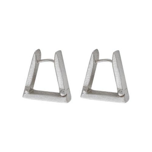 Ottone Leverback Orecchini, placcato, per la donna, argento, Ear buckle width about 4.5MM, inner diameter 7MM, Venduto da coppia