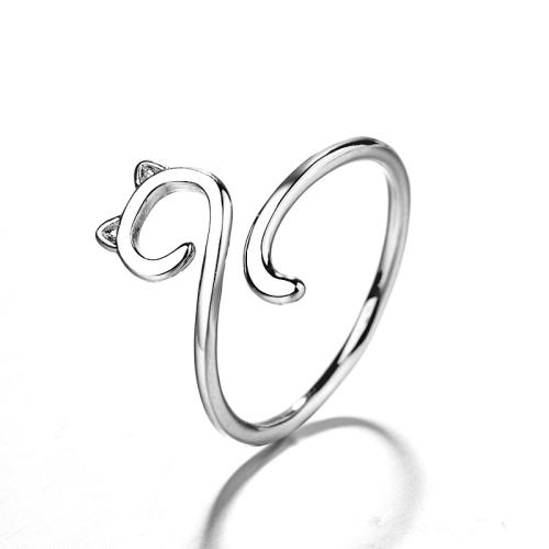 Mässing Finger Ring, plated, för kvinna, platina färg, Säljs av PC