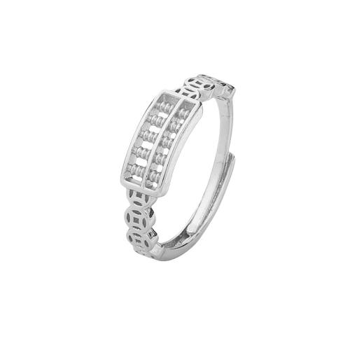 Brass Finger Ring plated for woman platinum color Sold By PC