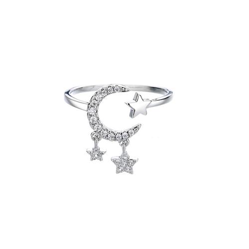 Cubi Circonia Micro Pave anello in ottone, placcato, Micro spianare cubic zirconia & per la donna, color platino, Venduto da PC