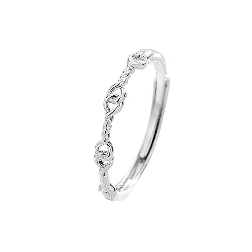 Mässing Finger Ring, plated, för kvinna, platina färg, Säljs av PC