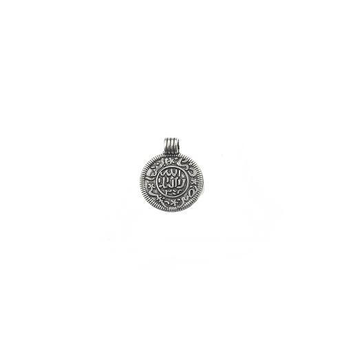 Zinc Alloy Pendants Round antique silver color plated DIY 1000/G Sold By G