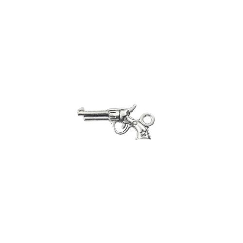 Zinc Alloy Gun Pendler, antik sølv farve forgyldt, du kan DIY, 21x2x10mm, 1000/G, Solgt af G