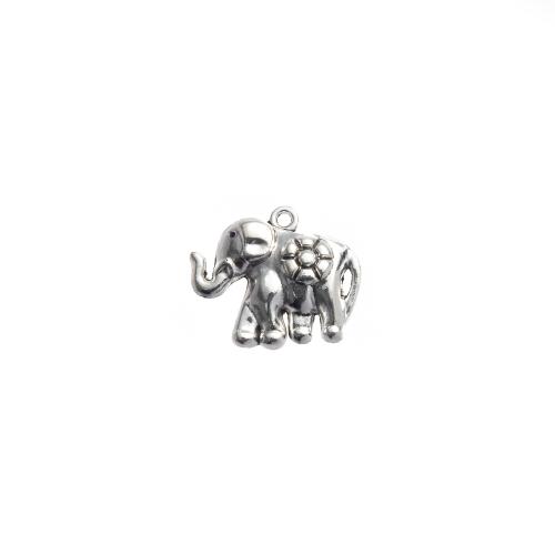 Zinklegering Animal Hangers, Zinc Alloy, Olifant, antiek zilver plated, DIY, 30x5x25mm, 1000/G, Verkocht door G