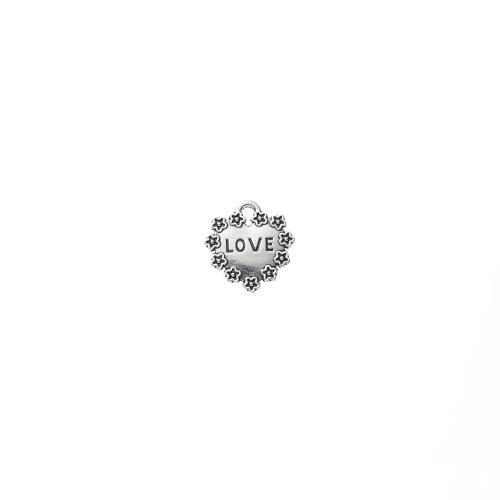 Zinc Alloy Heart Pendler, antik sølv farve forgyldt, du kan DIY, 15x1x16mm, 1000/G, Solgt af G