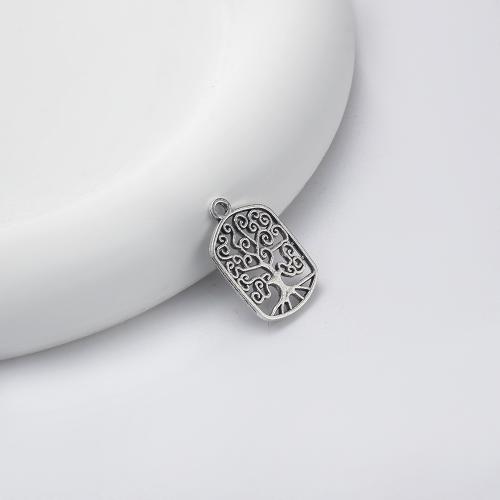 Sinkkiseos riipukset, Tree of Life, antiikki hopea päällystetty, tee-se-itse, 15x1x22mm, 1000/G, Myymät G