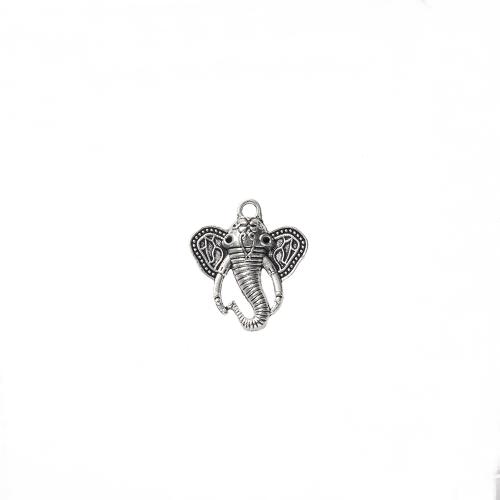 Zinc Alloy Animal Pendler, Elephant, antik sølv farve forgyldt, du kan DIY, 24x5x26mm, 1000/G, Solgt af G