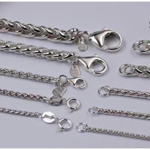 925 Sterling Silver Chains chopin chain & DIY silver color Sold By G