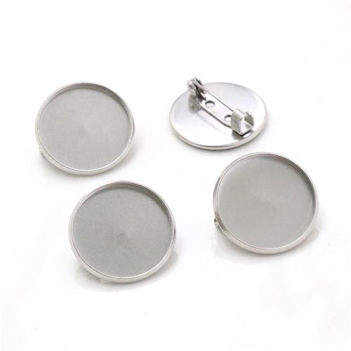 Accessori di spilla in acciaio inossidabile, 304 acciaio inox, DIY, colore originale, Inner diameter:20mm, Appross. 100PC/borsa, Venduto da borsa