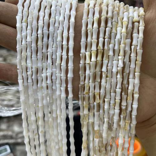 Natural Freshwater Shell Beads Bamboo DIY Sold By Strand