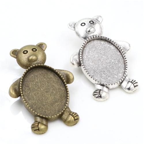 Zinc Alloy Brooch Finding Bear plated DIY nickel lead & cadmium free Inner x25mm Approx Sold By Bag