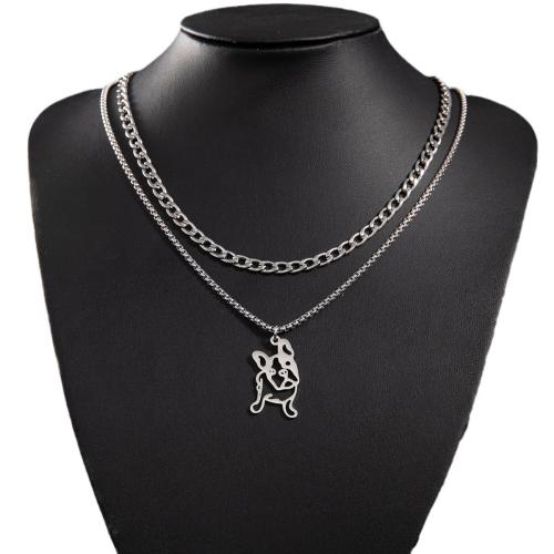 Stainless Steel Jewelry Necklace 304 Stainless Steel Dog fashion jewelry & for woman Sold By PC