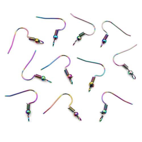 Iron Hook Earwire colorful plated DIY nickel lead & cadmium free Approx Sold By Bag