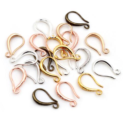 Messing Hook Earwire, forgyldt, du kan DIY & forskellige stilarter for valg, flere farver til valg, nikkel, bly & cadmium fri, 15x10mm, Ca. 100pc'er/Bag, Solgt af Bag