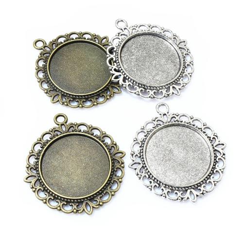 Zinc Alloy vedhæng Cabochon Setting, forgyldt, du kan DIY & dobbeltsidet, flere farver til valg, nikkel, bly & cadmium fri, Inner diameter:25mm, Ca. 100pc'er/Bag, Solgt af Bag