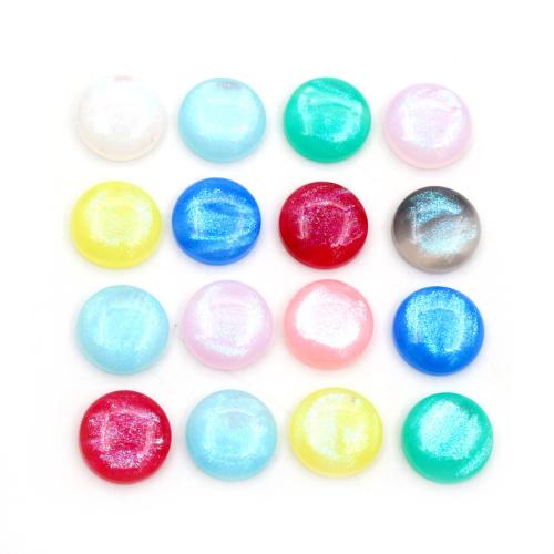 Mode Harpiks Cabochoner, Resin, Dome, du kan DIY, flere farver til valg, 12mm, Ca. 100pc'er/Bag, Solgt af Bag