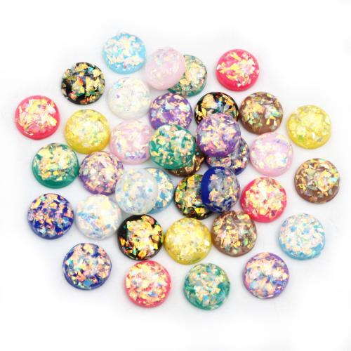 Mode Harpiks Cabochoner, Resin, Dome, du kan DIY, flere farver til valg, 12mm, Ca. 100pc'er/Bag, Solgt af Bag