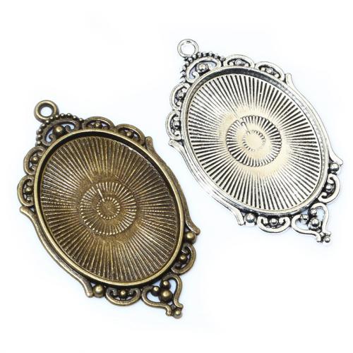 Zinc Alloy vedhæng Cabochon Setting, forgyldt, du kan DIY, flere farver til valg, nikkel, bly & cadmium fri, Inner diameter:30x40mm, Ca. 100pc'er/Bag, Solgt af Bag